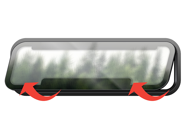 Van window in open position